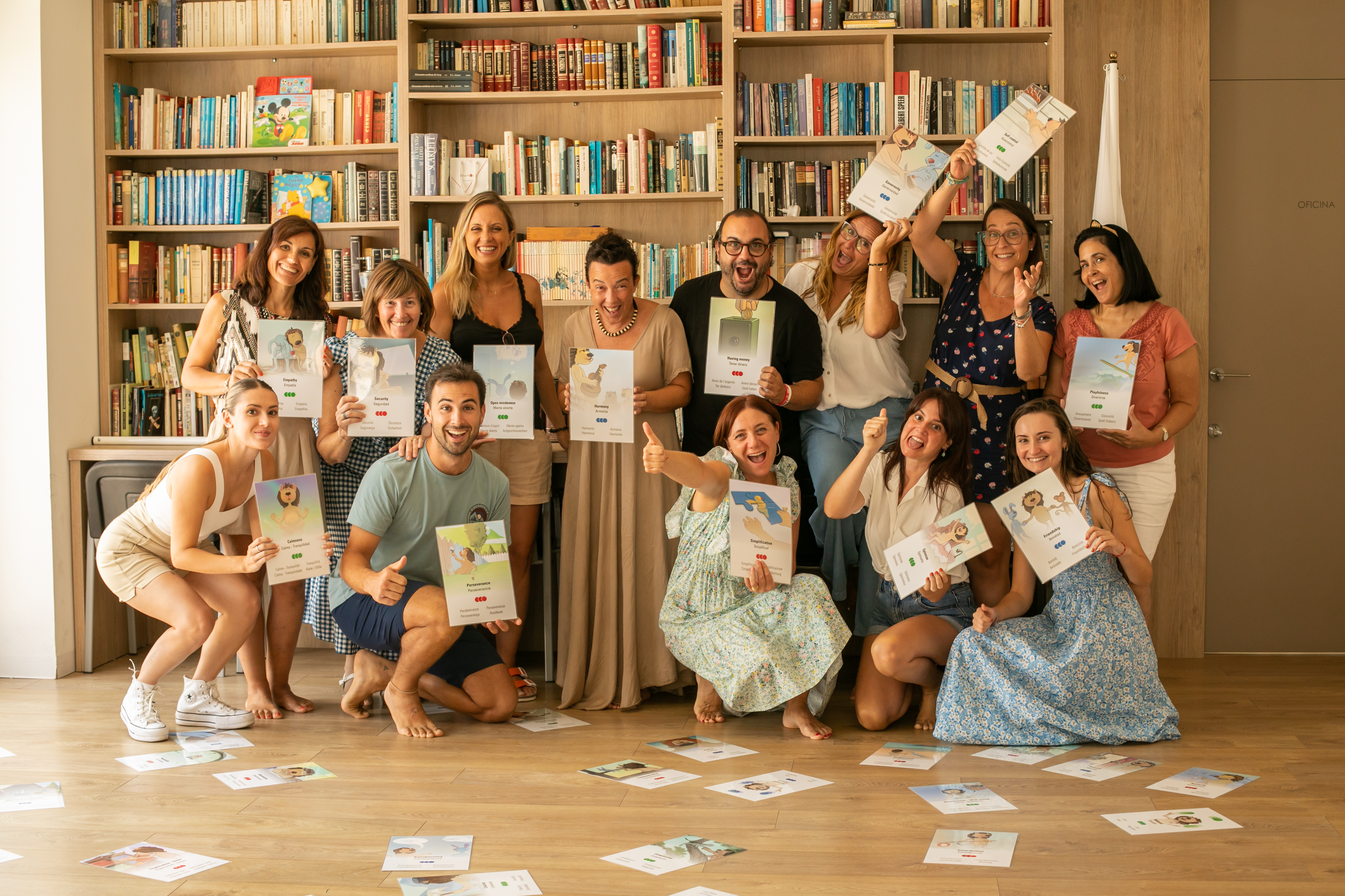 Profesionales trabajando con valores